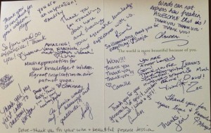 Kind words from the RootEd yoga students